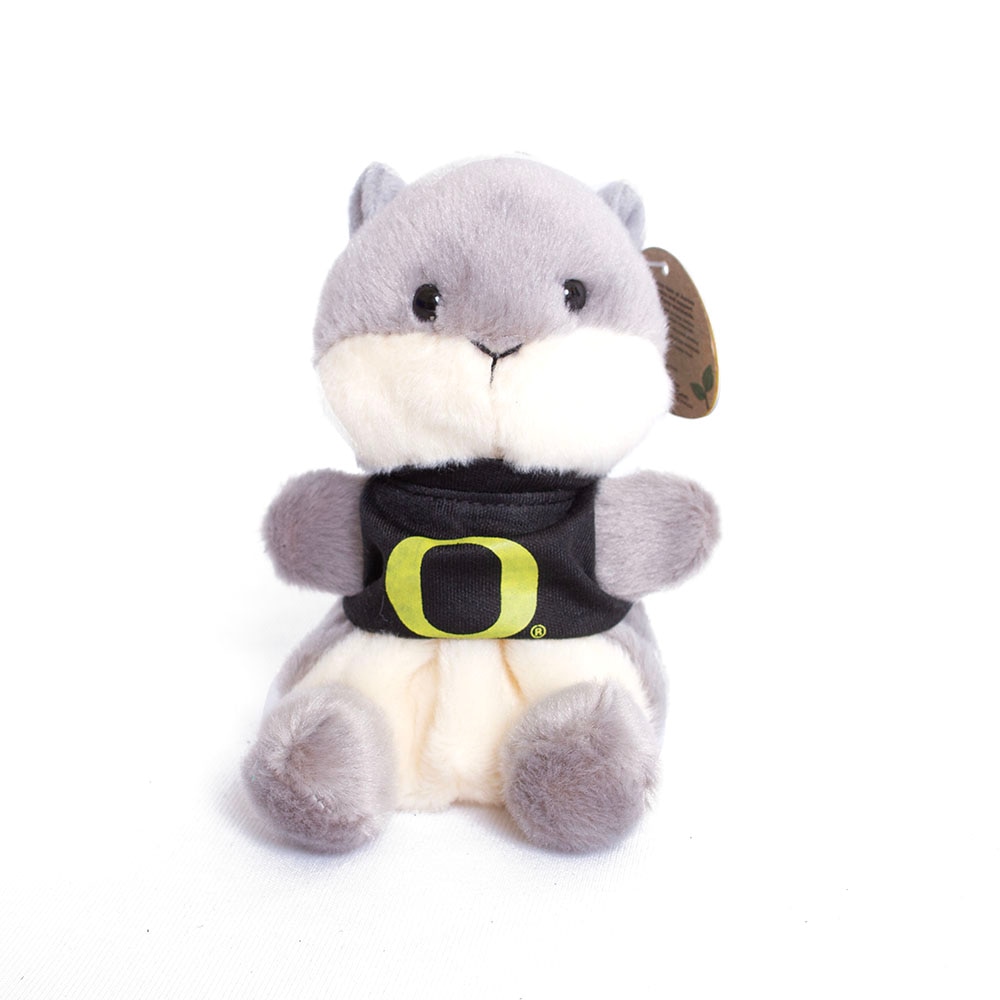 Classic Oregon O, Spirit Product, Yellow, Plush, Gifts, 5", Squirrel, Aurora, Palm Pals, 834415